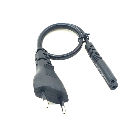 European EU VDE 2PIN Plug short Power Cable EU IEC 320 C7 Figure 8 AC Power Cord 20cm For Radio Battery Chargers PSP 4 CD Play ► Photo 1/6