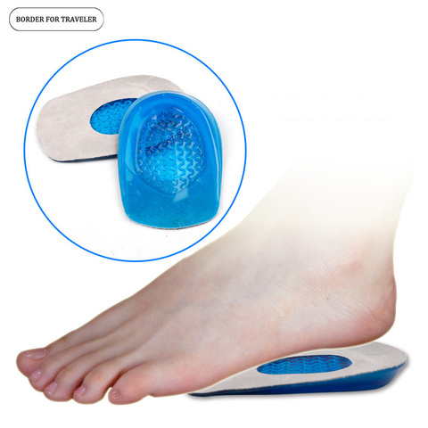 BORDER FOR TRAVELER Silicone Gel Insoles Heel Cushion Soles Relieve Foot Pain Protectors Spur Support Shoe Pad Feet Care Inserts ► Photo 1/6