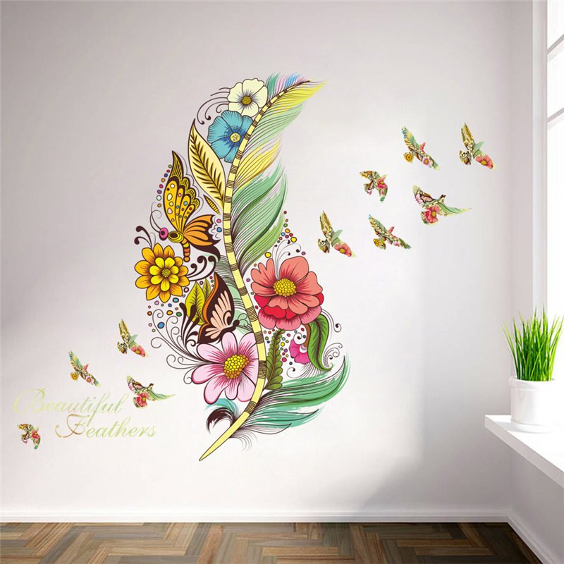 Mural DIY Posters Flower Room Decoration Home Decor Wall Stickers Art Decals