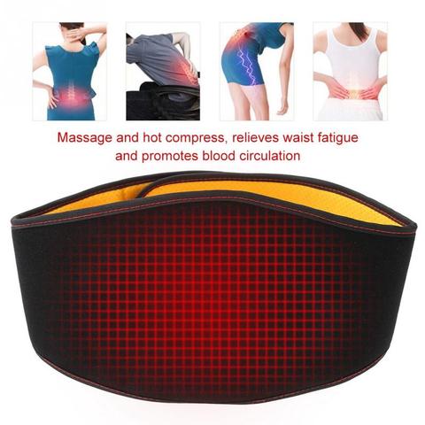 USB Heating Waist Belt Lower Back Support Warm Corset Waist Abdomen Heating Pad Hot Massage Compress Muscle Lumbar Pain Relief ► Photo 1/1