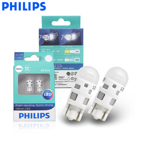 Philips LED W5W T10 11961ULW Ultinon LED 6000K Cool Blue White Light Turn  Signal Lamps Interior Light Stylish Driving, Pair - Price history & Review, AliExpress Seller - PhilipsAutolamp Store