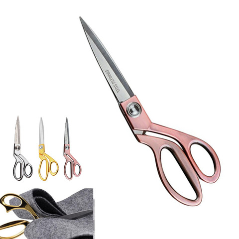 10.5'' Dressmaking Scissor Gold Sewing Cut Craft Fabric denim Cutter Tailor Shear Pinking Upholstery Tool Textile Leather ► Photo 1/1