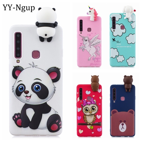 etui for Samsung A7 2022 Case Galaxy A9 Case 3D Panda Unicorn Silicone Cover for Samsung Galaxy A7 A9 A8 A6 Plus A3 A5 2017 Case ► Photo 1/6