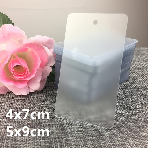 50pcs  thickening PVC Frosted translucency Hang tag Clothing Shoe bag label Gift label 5x9cm,4x7cm ► Photo 1/3