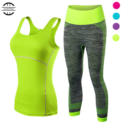 Women Running Set Jogging Clothes Gym Workout Fitness Training Yoga Sports  T-Shirts+Pants Running Clothing Suit - AliExpress