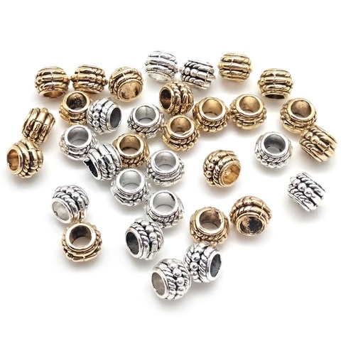 Metal Beads Three Layer Ring Beads Zinc Alloy Spacer Beads For DIY Bracelet Necklace Jewelry Findings Making ► Photo 1/6