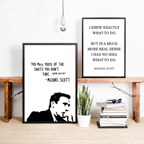 The Office TV Show Art Canvas Poster Painting Michael Scott Quotes Wall Picture Print Office Home Minimalist Decoration ► Photo 1/6