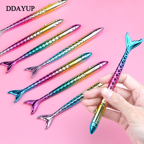 2Pcs/lot Cute Colorful Gel Pens Mermaid Gel Ink Pen School Supplies Creative Novel Office Gift Stationery Styling Fish ► Photo 1/6