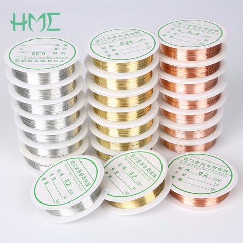 Jewelry Beading Wire Thread Findings Crafts Copper 0.3/0.4/0.5/0.6/0.7/0.8/1mm