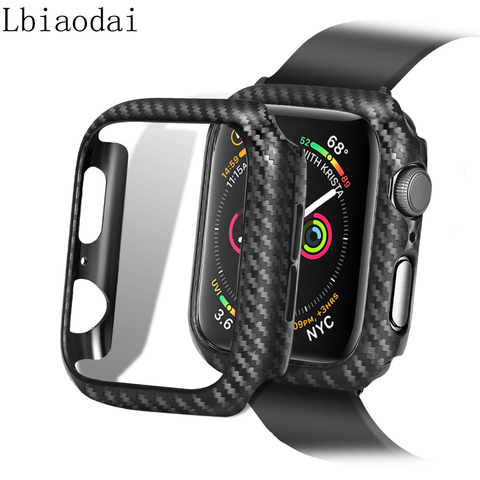 Cover For Apple watch case 44mm 40mm iWatch 42mm 38mm Carbon fiber Protector Bumper Apple watch series 3 4 5 6 SE Accessories ► Photo 1/6