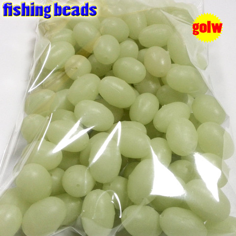 2022NEW  fihsing plastic luminous fishing beads glow in the dark 2*3 3*4----12*16mm more size choose color is white ► Photo 1/6