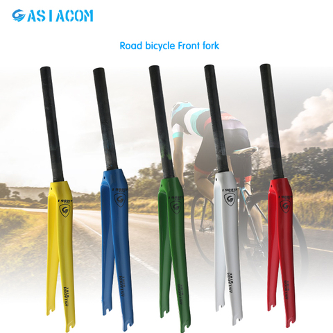 Newest lightest 5 colors ASIACOM Road bicycle full carbon fibre fork hard fork Track Fixed Gear bike carbon front fork Free ship ► Photo 1/6