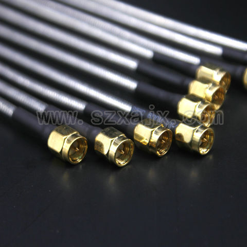 JX 10PCS SMA male to SMA male RG402 Coaxial Cable Connector Semi-rigid RG-402 Coax Pigtail 15CM fast shipping ► Photo 1/6