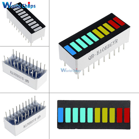 2Pcs 10 Segment LED Bargraph Light Display Module Bar Graph Ultra Bright Red Yellow Green Blue Colors Multi-color DIY Wholesale ► Photo 1/6