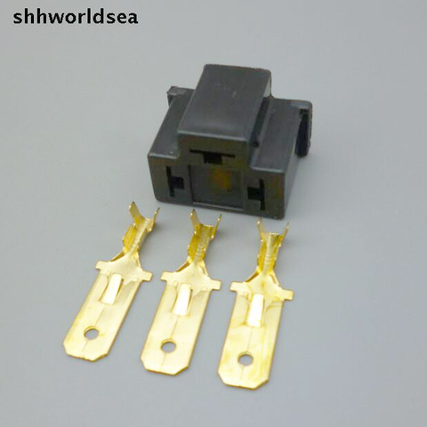 shhworldsea 5/10/50/100sets  Socket Plug Adapter H4 9003 male 12V Car Headlight Bulb Holder Extension Cable Auto Connector ► Photo 1/5