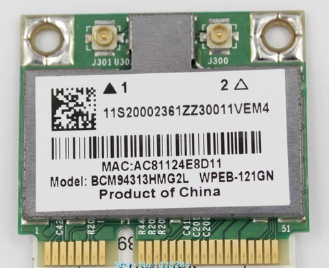 SSEA New for BroadCom BCM94313HMG2L BCM4313 Half Mini PCI-E 802.11 b/g/n Card for IBM Lenovo B560 V560 G555 G560 Z560 Z565 ► Photo 1/1