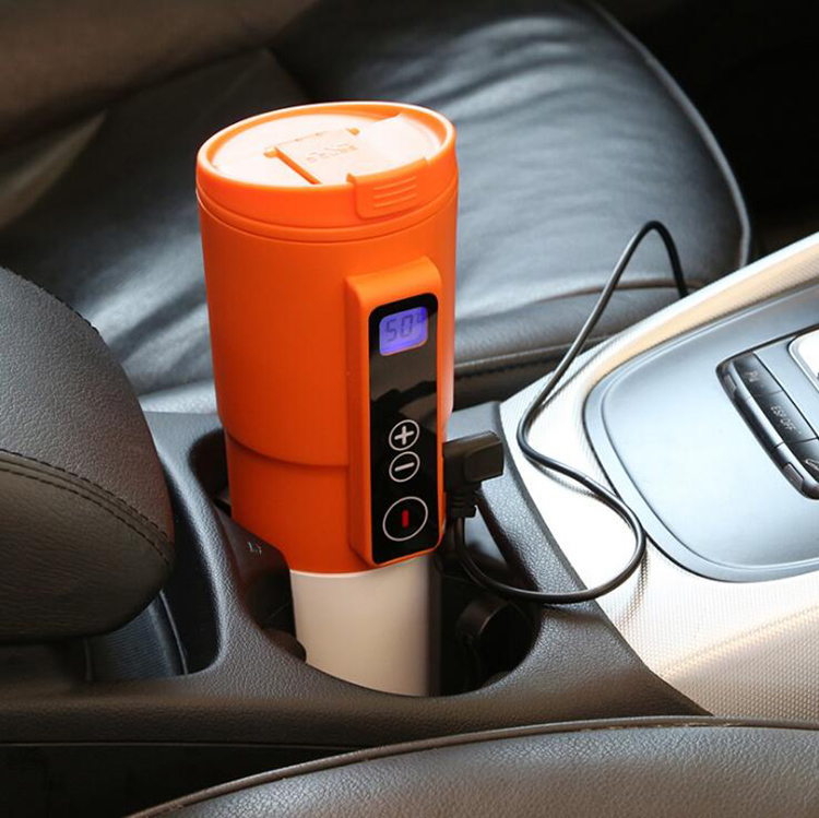 Luxury Ten Minutes Quick Heating Cup Car Thermos with USB 12V Charger Electric Car Boiling Bottle Water Heater ► Photo 1/6