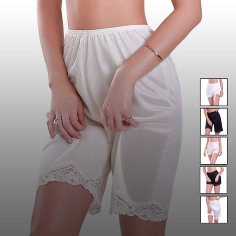 Hirgin 2022 NEW Women's Premium Nylon Daywear Bloomer Slip Pants With Lace Trim M-XXXL ► Photo 1/6
