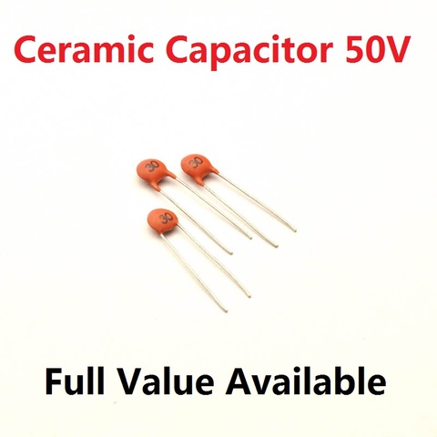 100PCS 50V Ceramic capacitor 820PF 821/103 10NF 0.01UF/102 1000PF/104 100nF 0.1uf/152 1.5NF/202 2NF/222 2.2NF 2200PF/3.3NF 332 P ► Photo 1/1
