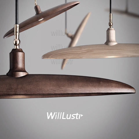 willlustr wood pendant light wooden suspension lamp minimalist design nordic lighting hanging lamp dinning room restaurant hotel ► Photo 1/6
