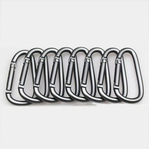 5Pcs/Lot D-Type Aluminum Alloy Carabiner Buckle Camping Equipment Backpack Buckle Water Bottle Hanging Buckle Snap Hook Keychai ► Photo 1/5