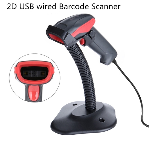 Barcode Scanner 2D USB wired Bar Code Reader AK18 Laser Automatic Portable Handheld QR Code Reader for POS Drop Shipping ► Photo 1/6