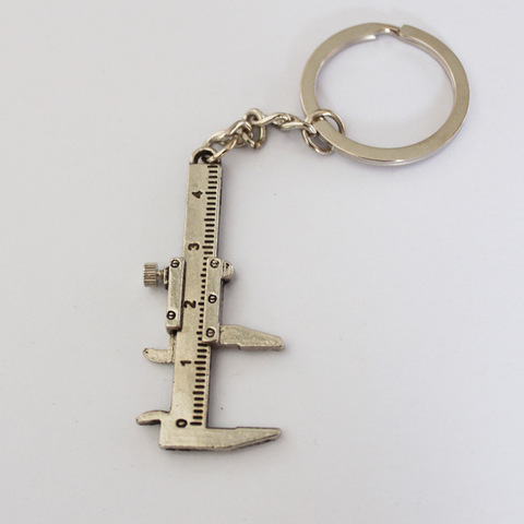 New fashion car key mini vernier caliper keychain car turbo key chain wholesale ► Photo 1/2