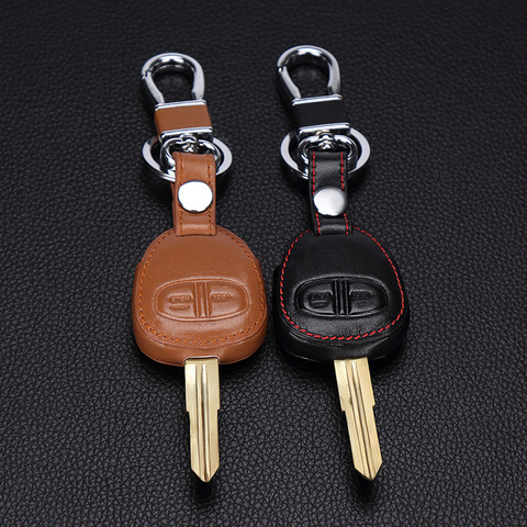 New design Genuine Leather cover wallet key remote case For Mitsubishi outlander ASX colt LANCER Grandis Pajero sport 2 buttons ► Photo 1/6