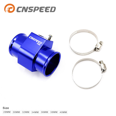 CNSPEED Aluminium Water Temp Gauge Radiator Temperature Joint Pipe Sensor Hose Adapter 28 30 32 34 36 38 40mm Blue YC100345 ► Photo 1/5