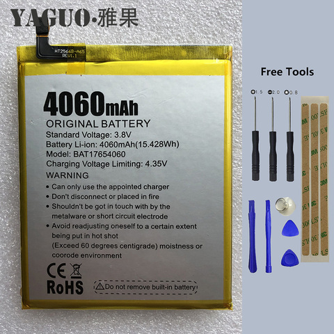 100% New Original DOOGEE Mix2 Battery  Replacement 4060mAh Parts backup battery for DOOGEE Mix 2  Smart Phone + Free Tools ► Photo 1/3