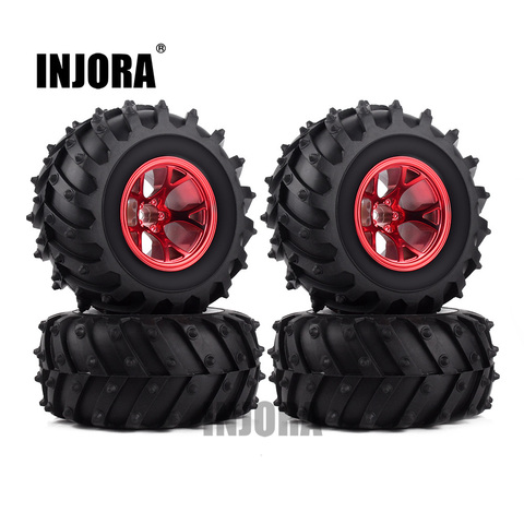 4PCS Monster Truck Wheel Rim Tires Kit for 1:10 Traxxas Tamiya HSP HPI Kyosho RC Car Parts ► Photo 1/6