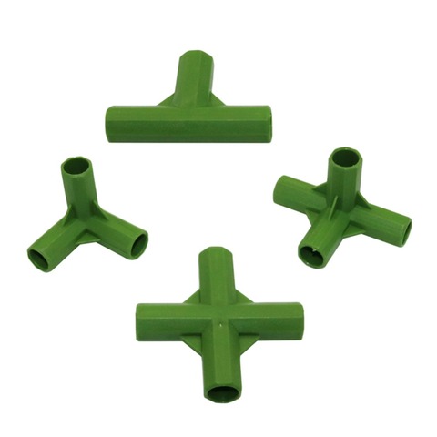 Plastic Flower support Lawn Stakes Edging Corner Connectors for 11mm Plant Stakes Bracket Connector 5 Pcs ► Photo 1/6