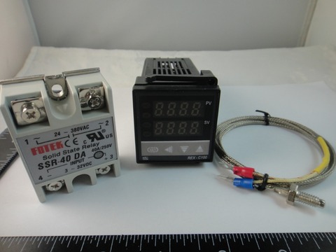 Digital PID Temperature controller + max.40A SSR + K thermocouple probe ► Photo 1/2