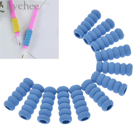 Lychee Life 12pcs Drill Pen Anti-slip Sleeve Blue Sponge Pen Grip Diamond Painting Tools Accessory ► Photo 1/5