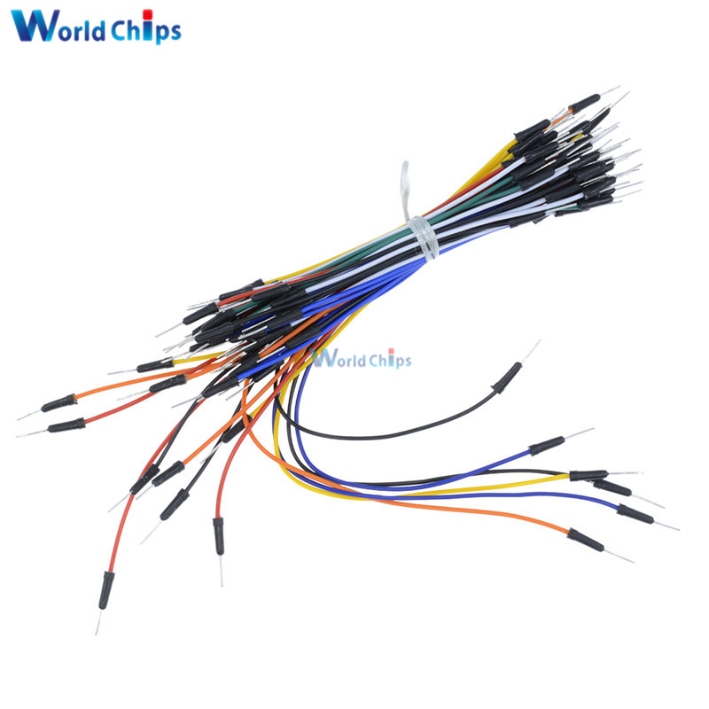 65x male to male solderless flexible breadboard jumper cable wires for arduino X 