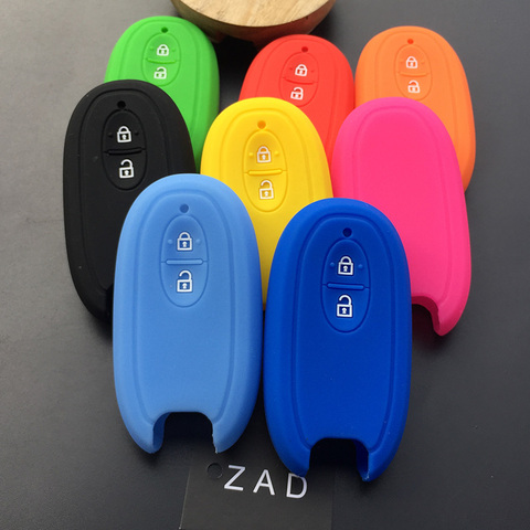 ZAD silicone rubber car key cover case skin protect keychain for   SUZUKI Swift Sport SX4 SCORSS grand vitara Wagon R stingray ► Photo 1/6