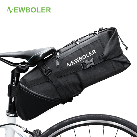 NEWBOLER 2022 Bike Bag Bicycle Saddle Tail Seat Waterproof Storage Bags Cycling Rear Pack Panniers Accessories 10L Max ► Photo 1/6