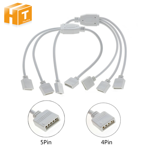 4pin 5pin HUB 1 to 3 / 1 to 2 RGB RGBW LED Strip Connector. ► Photo 1/6