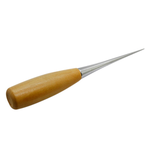 New 1Pc Professional Cloth Awl Sewing Tool Hole Punching Leather Wood Handle Steel awl Craft Stitching Leather Tools ► Photo 1/4