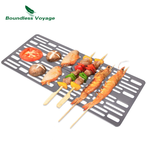 Boundless Voyage Camping Titanium Mini Grill Charcoal Barbecue Grill Gas Grill For Outdoor Picnic BBQ ► Photo 1/5