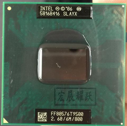 Intel Core 2 Duo T9500 notebook  CPU Laptop  processor CPU  PGA 478 cpu 100% working properly ► Photo 1/2