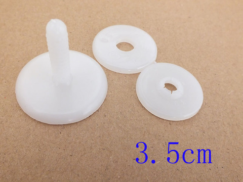35mm White plastic toy joints with washer for doll materials--50Sets ► Photo 1/2