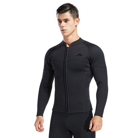 SBART 3MM wetsuit jacket men long sleeve neoprene front zipper surf Winter Swim Warm Surf Upstream size xxxL ► Photo 1/5