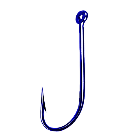 Simpleyi 50pcs/lot Blue Fishing Hooks Fishing Tackle Durable Fishhooks Carp Barbed Hook Ocean River Lake Size8-20 Bait Lure ► Photo 1/6