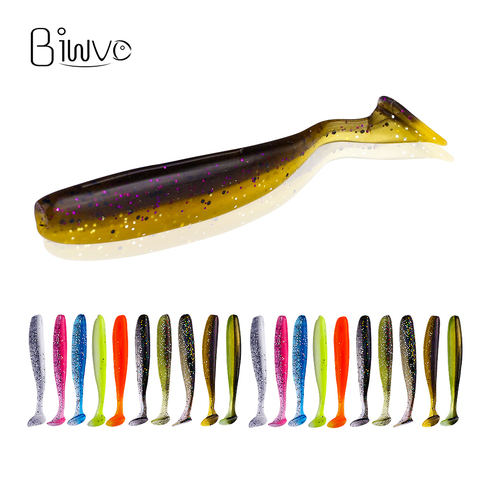 biwvo 5pcs/lot 7cm soft lures Easy Shiner Soft Wobblers Fishing Lure Silicone Double Swimbaits isca Artificial Carp Fishing ► Photo 1/6