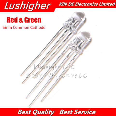 100pcs LED 5mm Round Diffused Two Color Red & Green Common Cathode LED Diode Light Emitting Diode ► Photo 1/1
