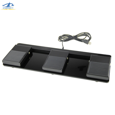 Triple Metal Foot Switch Pedal Usb Game Foot Keyboard Wired Non Slip Metal Momentary Electric Power Durable Double Foot Switch ► Photo 1/1