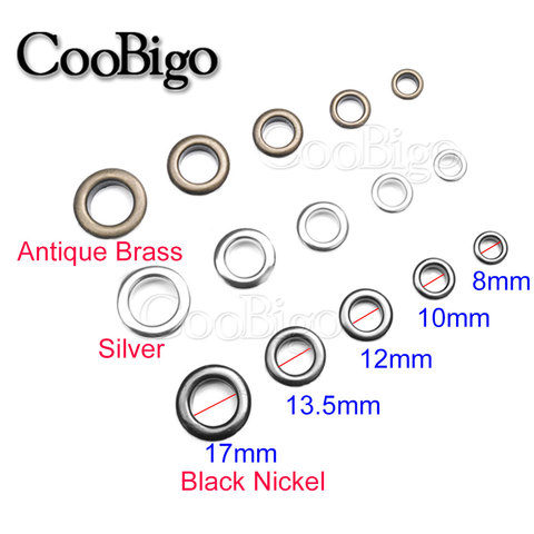 50sets Metal Eyelets with Grommet Dia.8mm~17mm for DIY Scrapbooking Cap Leathercraft Shoes Belt Bag Tag Clothes Accessories ► Photo 1/6