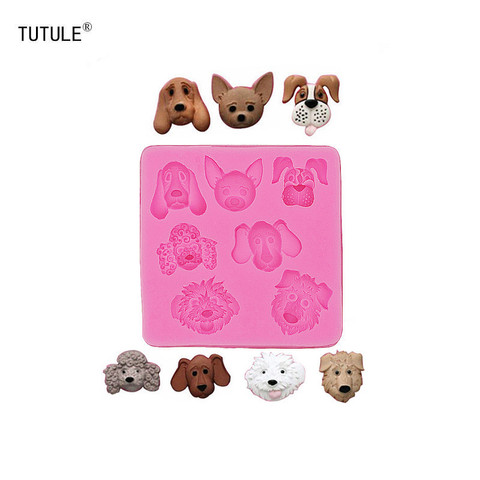 Gadgets - Dog Head Silicone Rubber Flexible Food Safe Mould- clay resin ceramics candy fondant candy chocolate soap Mould ► Photo 1/5