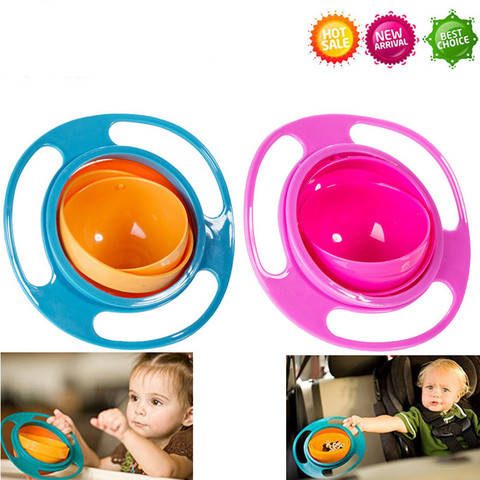 Magic Gyro Bowl 360 Rotate Spill-Proof Infants Toddler Baby Kids Training Feeding Bowl No Spill Baby Bowl Children's Safety ► Photo 1/6
